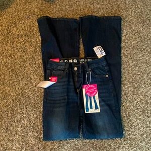Medium wash flared jeans